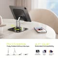Miniatyrbillede 3 af 9: Roterende tabletstativholder, justerbar multi-vinkel skrivebordsmontering til iPad Pro Air Mini, telefon, e-læser color