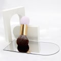 Miniatyrbillede 2 af 3: Dobbeltsidig makeupbørste med svamp - To-i-en puderbørste - Multifunktionel foundationbørste Brown