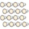 16-pack LED infällda däcksbelysningar, vattentäta IP67, utomhus infällda spotlights kit