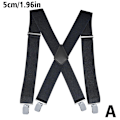 Miniatyrbillede 1 af 11: Sorte Justerbare Seler Mænd Unisex Bukser Elastiske Sch[GP] black oen-size