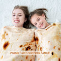 Miniatyrbillede 6 af 6: Burrito-tæppe, dobbeltsidet gigantisk mel-tortilla-tæppe