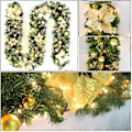 Miniatyrbillede 2 af 5: Juleguirlande, pejse trapper dekorerede guirlander LED lys ornament G...