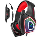 Miniatyrbild 1 av 6: Hunterspider V1 3,5 mm RGB gaming headset Röd