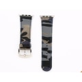 Miniatyrbild 3 av 9: Kamouflage stil läderrem klockarmband för Apple Watch 38/40mm  Grön