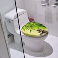 Miniatyrbild 4 av 4: XMTECH Toalettsits med sänkningssystem standard toalettsits badrum toalettlocksits - sten