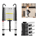Miniatyrbild 1 av 4: XMTECH 4.4M teleskopstege - Maximal belastning 150 kg - 15 stegpinnar - Silver Pengar