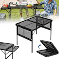 Miniatyrbild 1 av 4: XMTECH 90x60cm Utdragbart campingbord Fällbart bord Trädgårdsbord Camping picknickbord utan stol