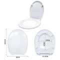 Miniatyrbild 2 av 4: XMTECH Toalettstol med sänkningssystem standard WC badrum sits lock toalett - Vattendroppar