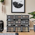 Miniatyrbild 3 av 4: Skoaggregat - XMTECH - 18 Kub - 6 Nivåer - Plast - Modernt Design Svart