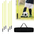 Miniatyrbild 1 av 4: XMTECH Set med 6 slalominsatser, 180 cm fotbollsslalomstänger, koordinationsträning, med handväska