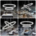 Miniatyrbild 3 av 4: XMTECH 48W LED Crystal Design Takljus LED Pendellampa Hänglampa Creative Ljuskrona Två Ringar Ljuskrona, Cool Vit