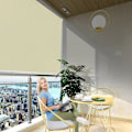 Miniatyrbild 3 av 4: Vertikal rullgardin - XMTECH - 180 x 140 cm - Beige - Vattentät canvas - UV-skydd Äggskal