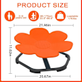 Miniatyrbild 2 av 4: UISEBRT Sensorisk Snurrstol Blomma Form Rörligt Lekredskap för 360° Snurrträning Balansstol, Orange
