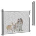 Miniatyrbild 1 av 4: UISEBRT PVC-trappskyddsstaket 0 till 180 cm utbyggbart säkerhetsstaket för kök, trappor, dörrar (grå)