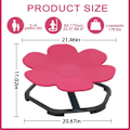 Miniatyrbild 2 av 4: UISEBRT Sensorisk Svängbar Stol Blomma Form Rörlig Leksak för 360° Svängande Träning Balansstol, Rosa