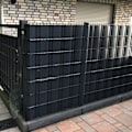 Miniatyrbild 4 av 4: PVC-skyddsremsor för dubbelt trådstaket - UISEBRT - 35m x 19cm - Vindskydd i antracit Antracit