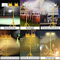 Miniatyrbild 3 av 4: Teleskopstativ för LED byggstrålkastare - UISEBRT - Höjdjusterbar - Gul