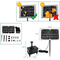 Miniatyrbild 2 av 4: Fontän Solär - UISEBRT - Rektangulär - 12V/5W - Trädgårdspump - Vattennivåskydd Svart