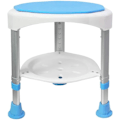 Miniatyrbild 1 av 4: UISEBRT Duschpall Badpall Höjdjusterbar 360° vridbar 200 kg - Duschstol Hjälparsits Badsits