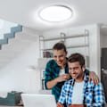 Miniatyrbild 4 av 4: UISEBRT LED-taklampa 48W platt rund LED-taklampa IP44 Vattentät för badrum Vardagsrum Sovrum Office (Cool White)