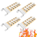 Miniatyrbild 1 av 4: UISEBRT Set med 4 flammade laxbrädor med stöd i rostfritt stål för eldstäder, utomhusgrill, justerbar
