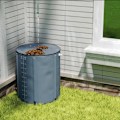 Miniatyrbild 3 av 4: Regnvattenuppsamlare - UISEBRT - 200L - Fällbar - PVC - Blandare ingår Grågrön