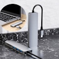 Miniatyrbild 9 av 11: 6 i 1 Multi-Port USB C Hub Docking Station 4K Stöds, A3D4 Y2L4 H9W1
