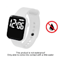 Miniatyrbild 6 av 11: LED Elektronisk Klocka Mode Regnbåge Fyrkantig Silikonklocka Studentarmband Fitness Mode J5O4 Red One size