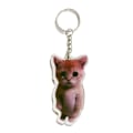Miniatyrbild 11 av 11: Hjärta katt Gulligt Hot Banan Cat Expression Keychain B One size
