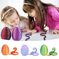 Miniatyrbild 4 av 11: 3D-printad Cool Eyes Orm med Ägg, Multi-ledad Rörlig för Vardagsrum Heminredningstillbehör Q8b3 Luminous colour Snake with Egg