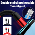 Miniatyrbild 2 av 11: USB C Till USB C Snabbladdare PD 100W Dual Type C Laddnings USB Cab red 1m