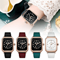 Miniatyrbild 9 av 11: Damklocka Ny 2024 Original Quartz Silikon 9961 Vit Svart Mode Fritid O0r3 Green One size