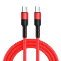 Miniatyrbild 9 av 11: USB C Till USB C Snabbladdare PD 100W Dual Type C Laddnings USB Cab red 1m