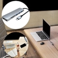Miniatyrbild 2 av 11: 6 i 1 Multi-Port USB C Hub Docking Station 4K Stöds, A3D4 Y2L4 H9W1