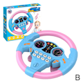 Miniatyrbild 10 av 11: Simuleringsbil leksak ratt barn baby interaktiv pink with light