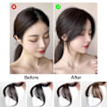 Miniatyrbild 3 av 11: Eight Bangs Damperuk 3D Huvud Tunn Sektion Medium Simulerad Lugg Peruk Delad A0H8 Dark brown one size