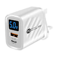 Miniatyrbild 7 av 11: QC3.0 PD 20W Snabbladdning USB Type-C Väggladdare Adapter white EU PLUG