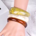 Miniatyrbild 2 av 11: Fashion Resin Shaped Bracelet Färgglada Oregelbundna Armband För Mig black square