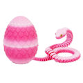 Miniatyrbild 1 av 11: 3D-printad Cool Eyes Orm med Ägg, Multi-ledad Rörlig för Vardagsrum Heminredningstillbehör Q8b3 Powdered lollipop Snake with Egg