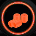 Miniatyrbild 4 av 11: 4 st fluorescerande däckventilhattar, bilventilhattar, lyser i mörkret Orange 4pcs