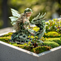 Miniatyrbild 7 av 11: Wmool Bohemisk Fe Blomkruka Dekoration, Fe Planter Blomkrukor, Fe Trädgårdstillbehör, Handgjord Akryl Bohemisk Blomkruka för BlackE E