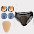 Miniatyrbild 6 av 11: 1/hudfärg Återanvändbar Spårlös Osynlig Svamp För Kvinnor Leggings Badkläder Träningskläder L3q6 BeigeB 1set