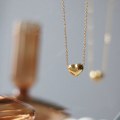 Miniatyrbild 9 av 11: Heart Love Hänge Legering Peach Hjärta Hänge Dam Halsband Na Gold One size