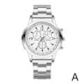 Miniatyrbild 5 av 11: Mode Quartz Klocka Stålarmband Herrklocka Presentklocka T1E3 White One size