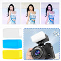 Miniatyrbild 2 av 11: Mjukt ljusskydd för Godox IM30 IFlash Pocket Camera Flash Diffuser.- L4O5 blue For Godox iM30