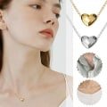 Miniatyrbild 3 av 11: Heart Love Hänge Legering Peach Hjärta Hänge Dam Halsband Na Gold One size