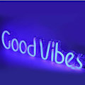 Miniatyrbild 1 av 4: Good Vibes Utsökta Bokstäver Forma LED-skyltar, Genomskinlig PVC Söt Unik Form Neonljus, för Jul Sovrumsvägg Barnrum