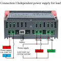 Miniatyrbild 2 av 5: Termoelement Temperaturregulator Digital Temperaturregulator med Sensor för Kyl Frys Temperaturstyrda System -40120°C 220V AC