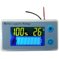 Miniatyrbild 1 av 5: Multifunktionell 10-100V LCD-batterikapacitetsvoltmeter med temperaturvisning