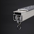 Miniatyrbild 2 av 5: Dubbla plastgardinsskenor glidhjul i aluminiumlegering med 20 hjul - legering riktningsbara fyrkantiga hjul